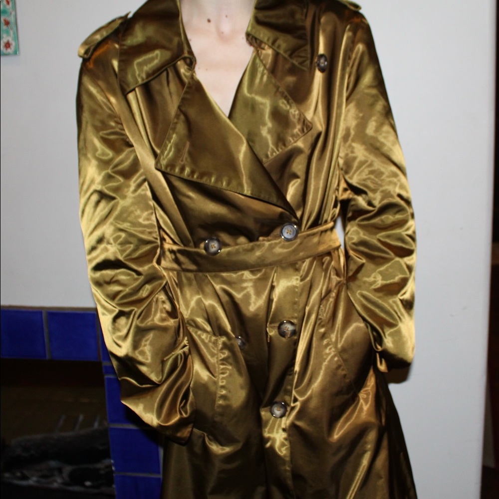 Prada Trench Coat Rare Authentic Off The Runway Brownish/Yellow Size 6